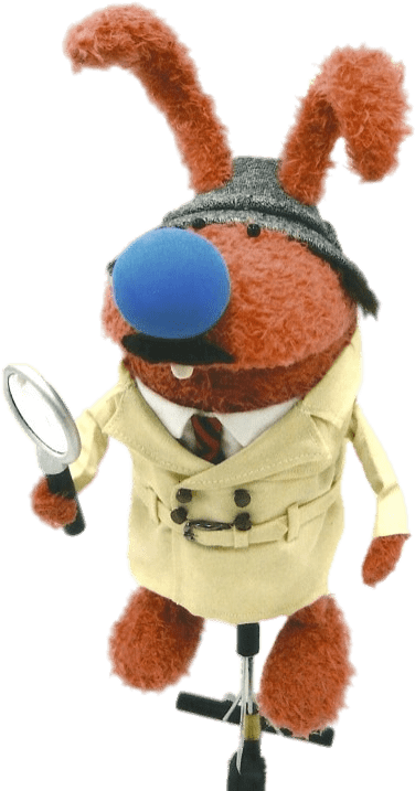 Bunnytown Detective Bunny - Stuffed Toy (577x786), Png Download