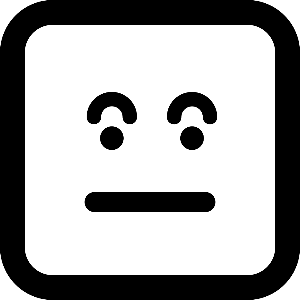 Surprised Emoticon Square Face Comments - Number 6 Icon Png (980x980), Png Download
