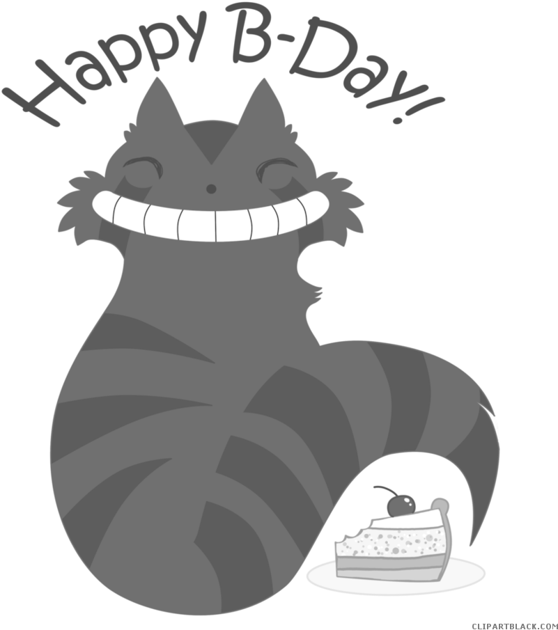 Banner Freeuse Library Techflourish Collections Clipart - Cat Happy Birthday Png (817x978), Png Download