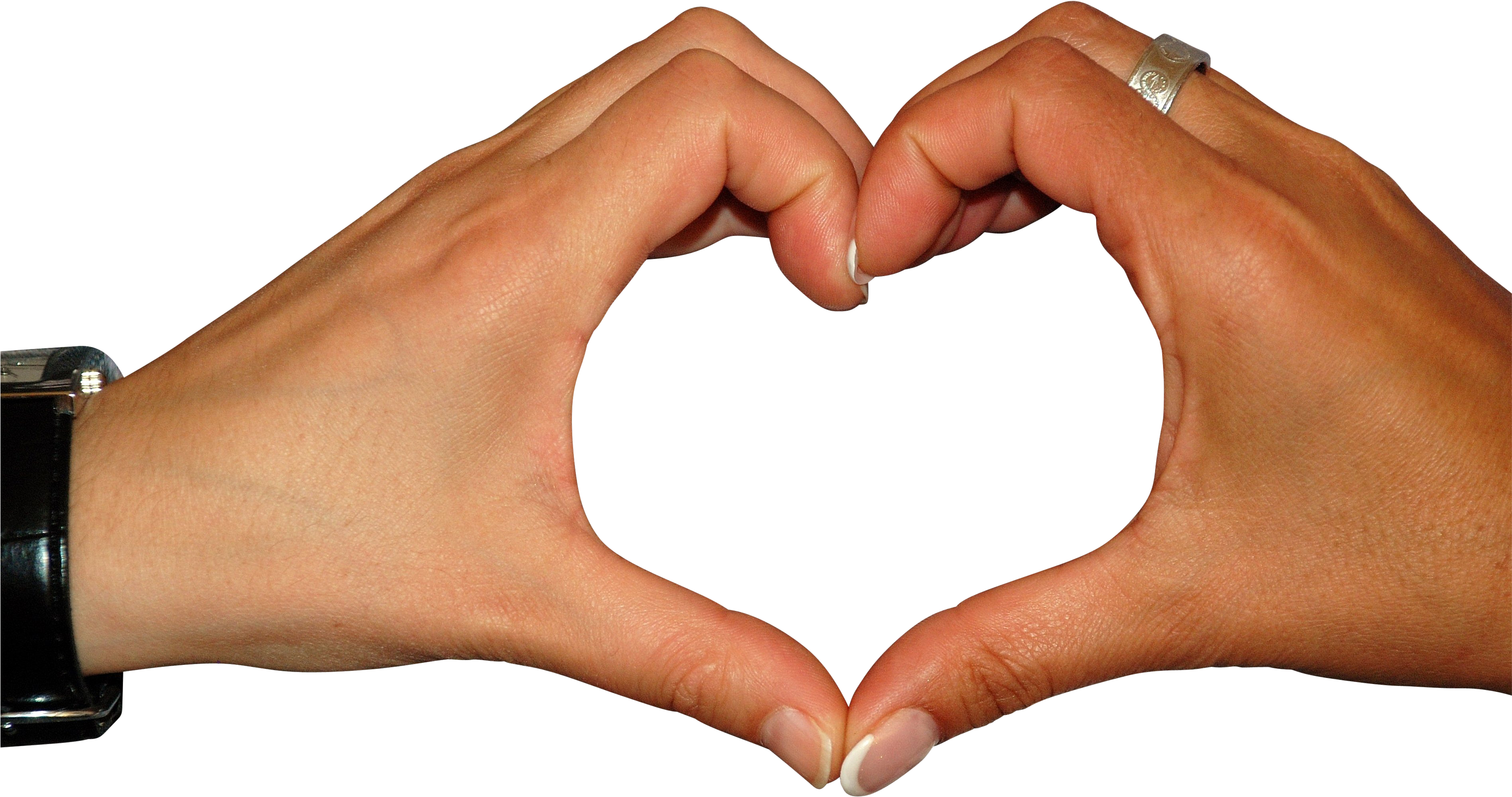 Heart With Fingers Png Image - Heart (3798x2478), Png Download