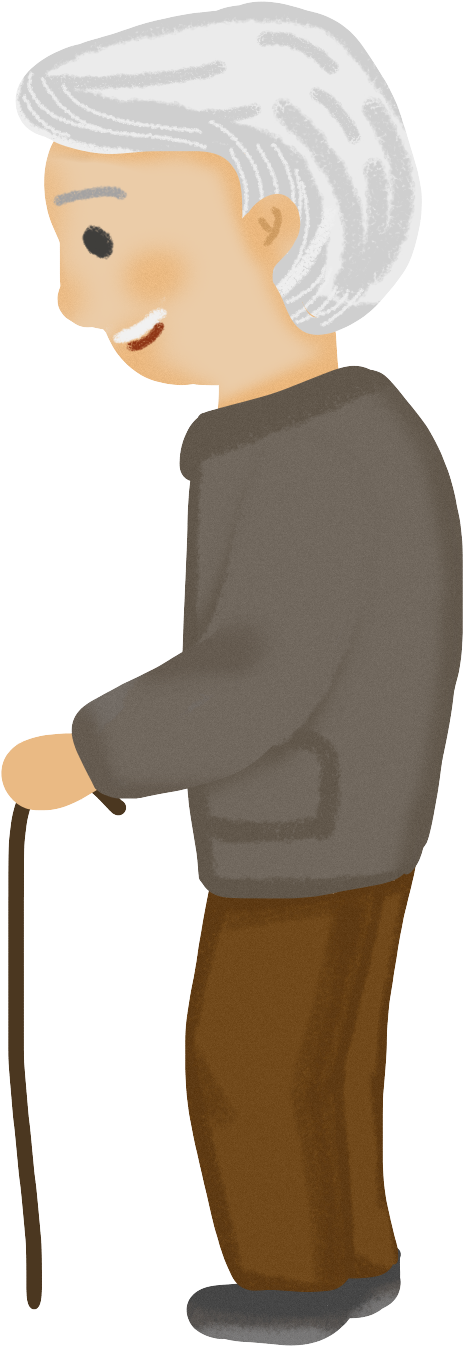 Cartoon Hand Drawn Simple Crutch Png And Psd - Cartoon (2000x2000), Png Download