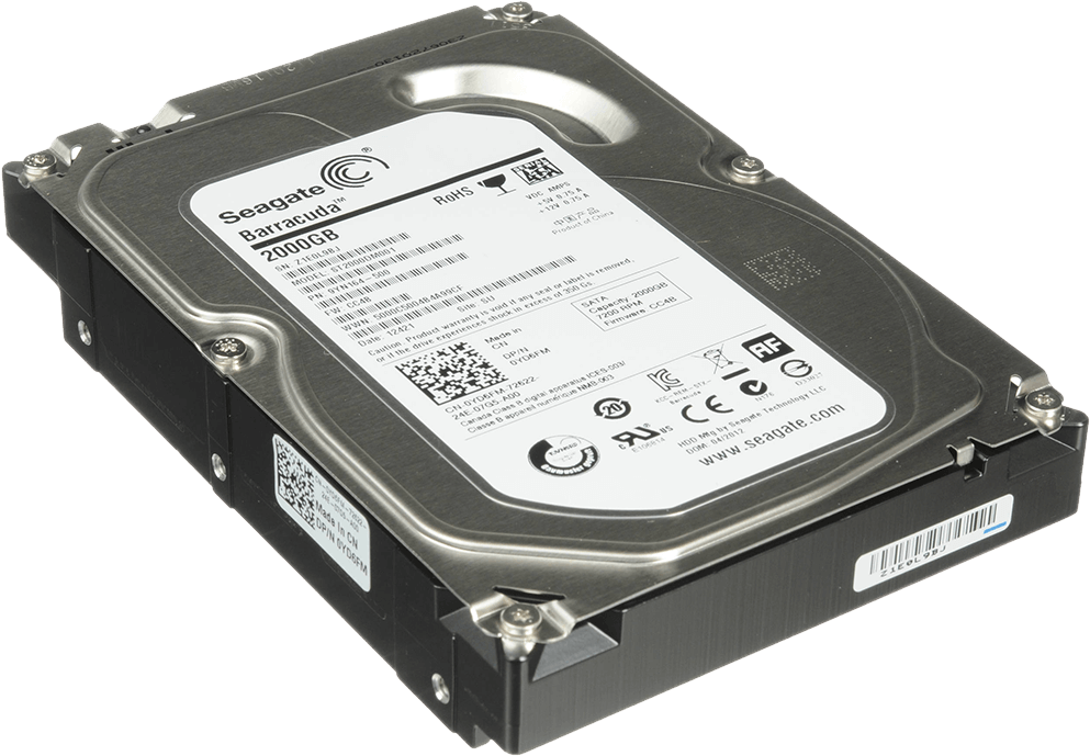 Seagate Barracuda 2tb - Seagate Barracuda 2 Tb 3.5 7200rpm Internal Hard Drive (1000x1000), Png Download