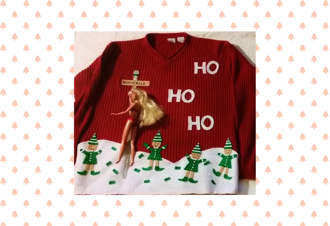 Santa's Hos, Christmas, Ugly Sweater - Funny Christmas Sweater Home Made (1400x960), Png Download