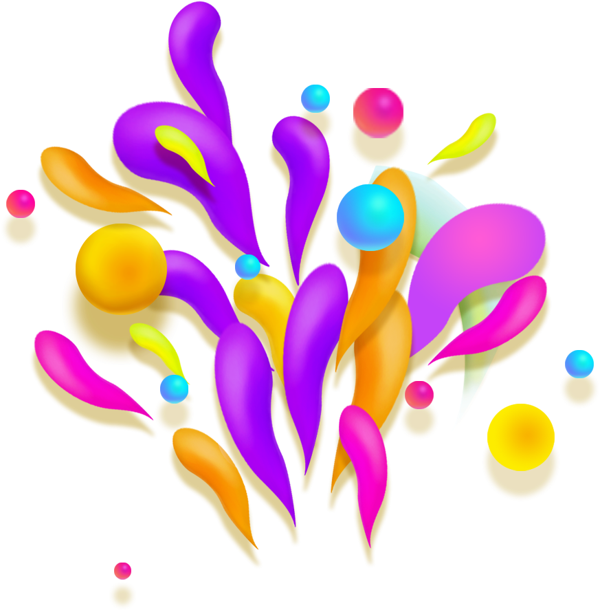 Splash Effect Gradient Floating Image Juice Spray Colorful - Circle (1200x1200), Png Download