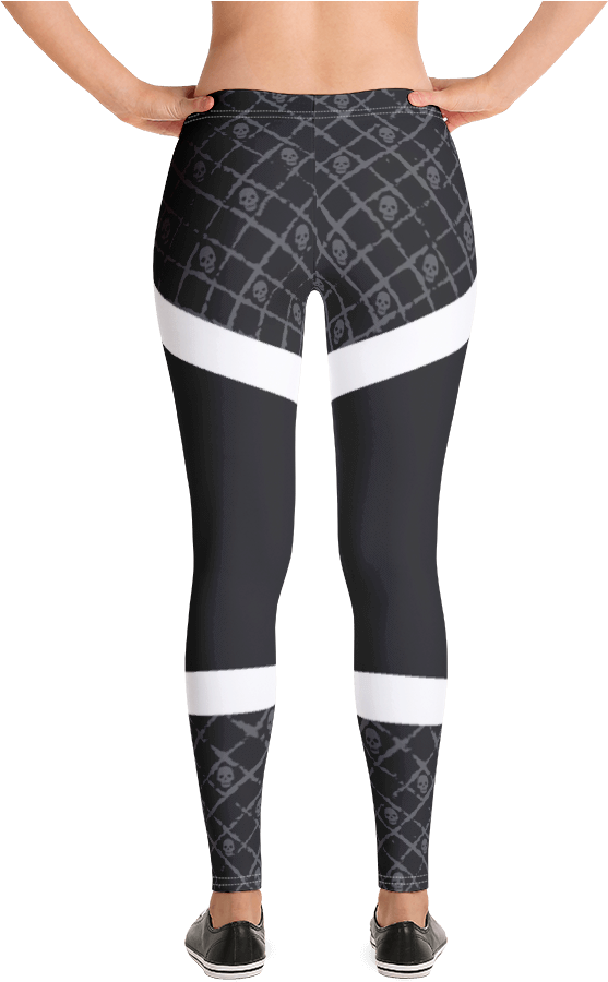 Crosshatch Skull Leggings - Leggings (1000x1000), Png Download