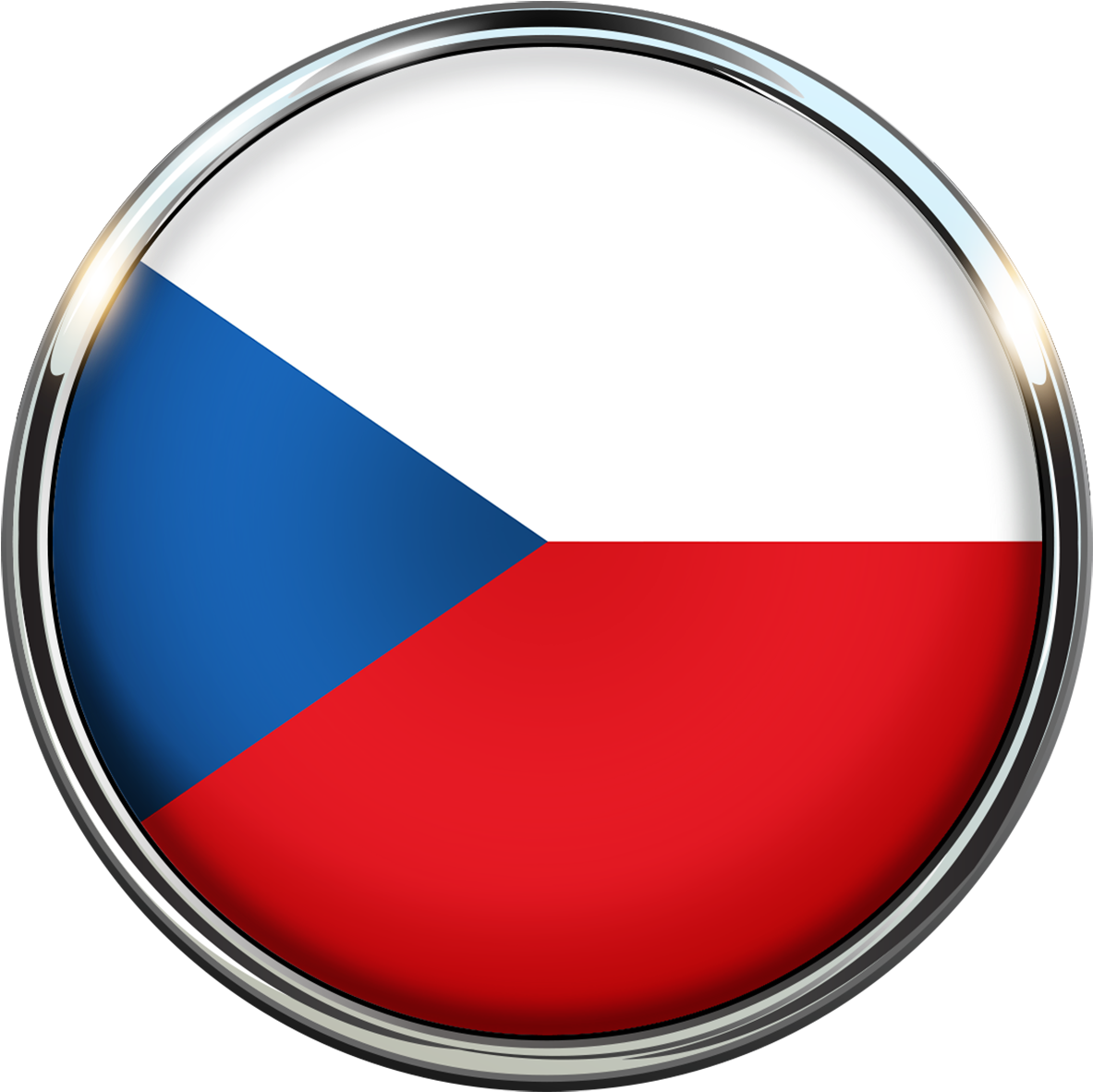 Czech Republic Flag Circle Color 1524516 - Bandeira Republica Checa Png (1920x1920), Png Download