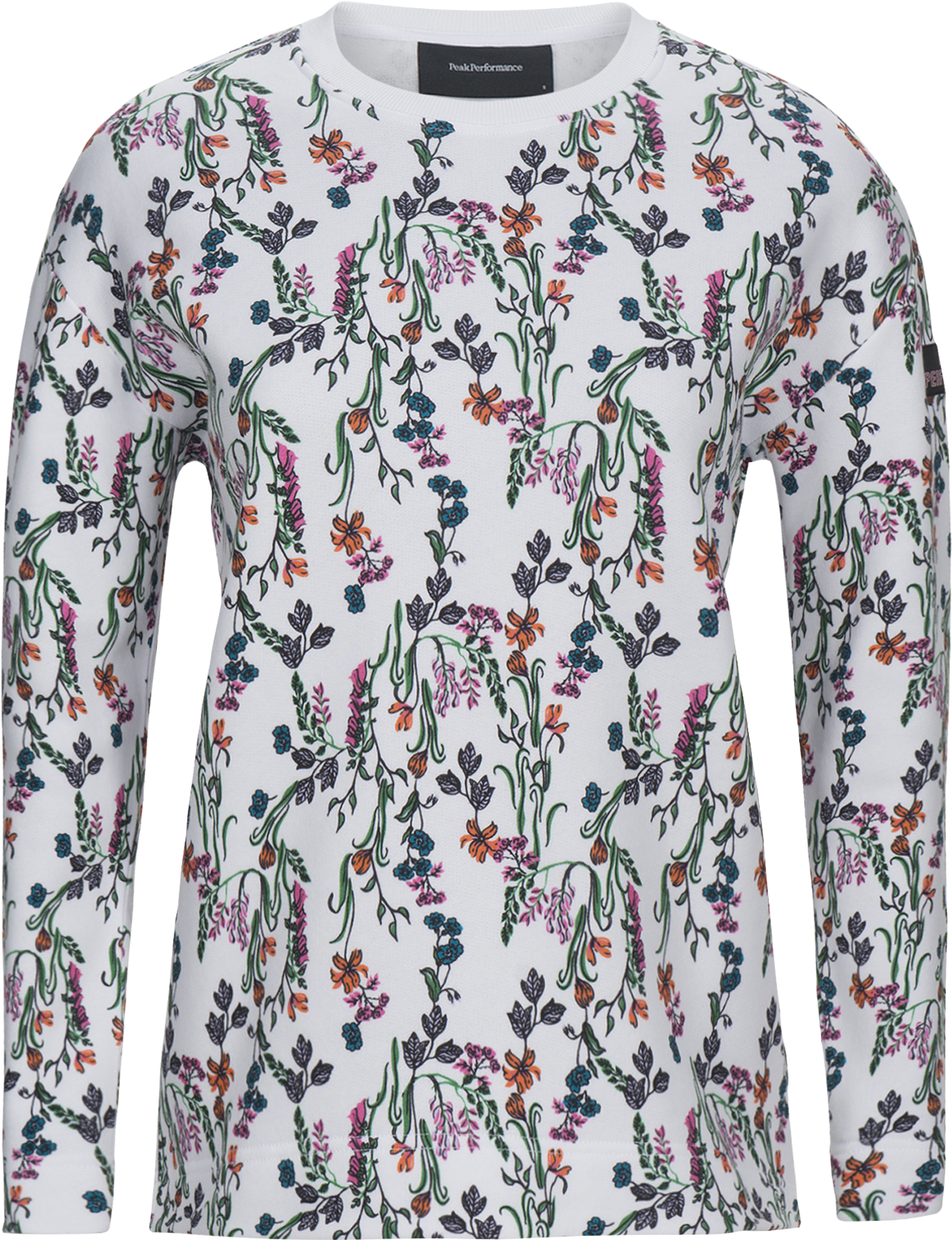Women's Season Cotton Blend Printed Sweatshirt White - Long-sleeved T-shirt (1500x2000), Png Download