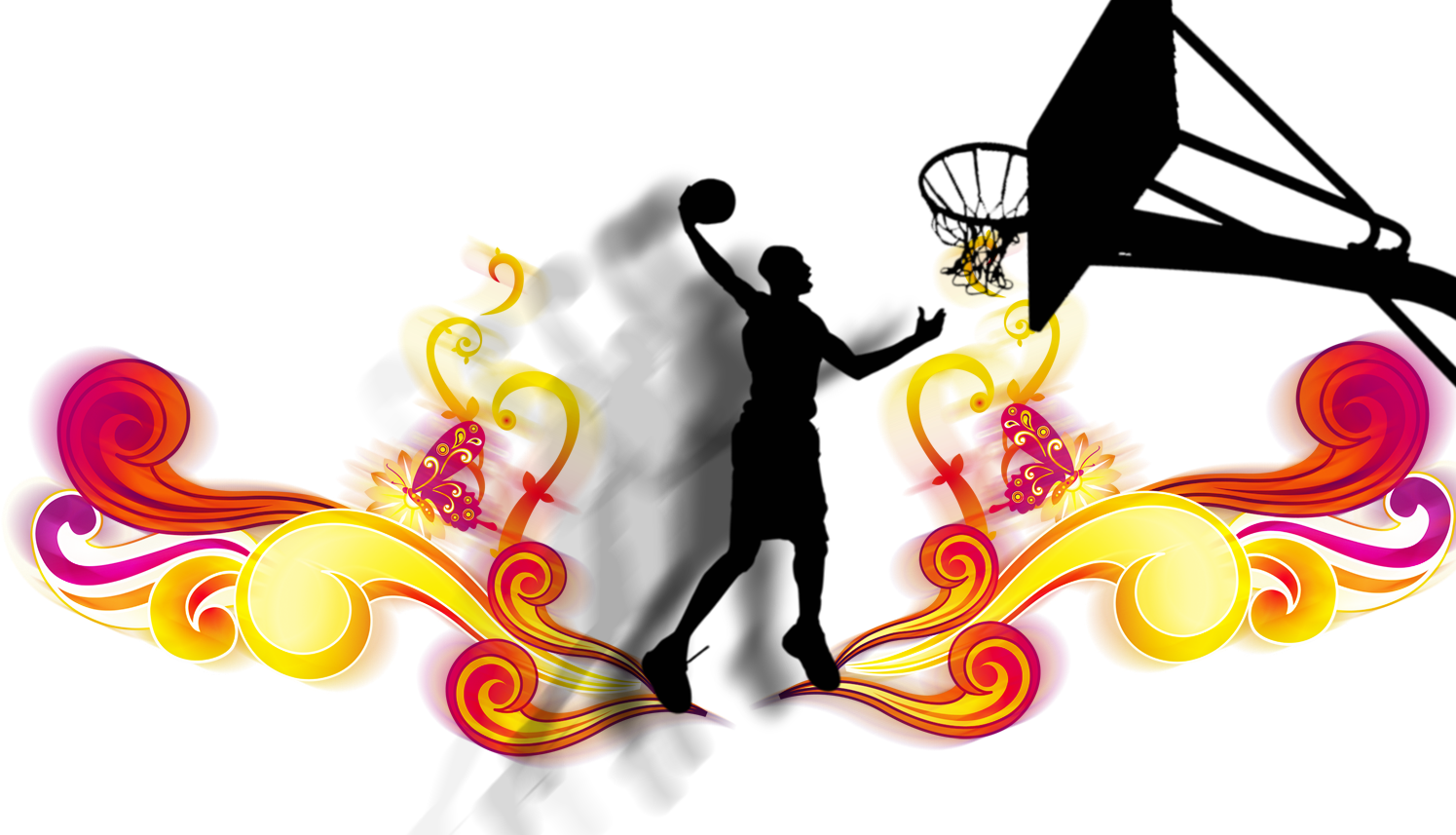 Basketball Trivia Slam Dunk Basket Dunk - Illustration (1495x857), Png Download