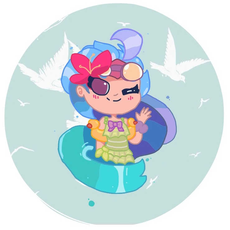 Pool Party Zoe By Kauroi - Cartoon (739x739), Png Download