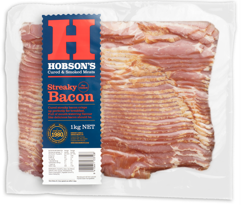 Streaky Bacon Par-cooked 1kg - Knackwurst (800x681), Png Download