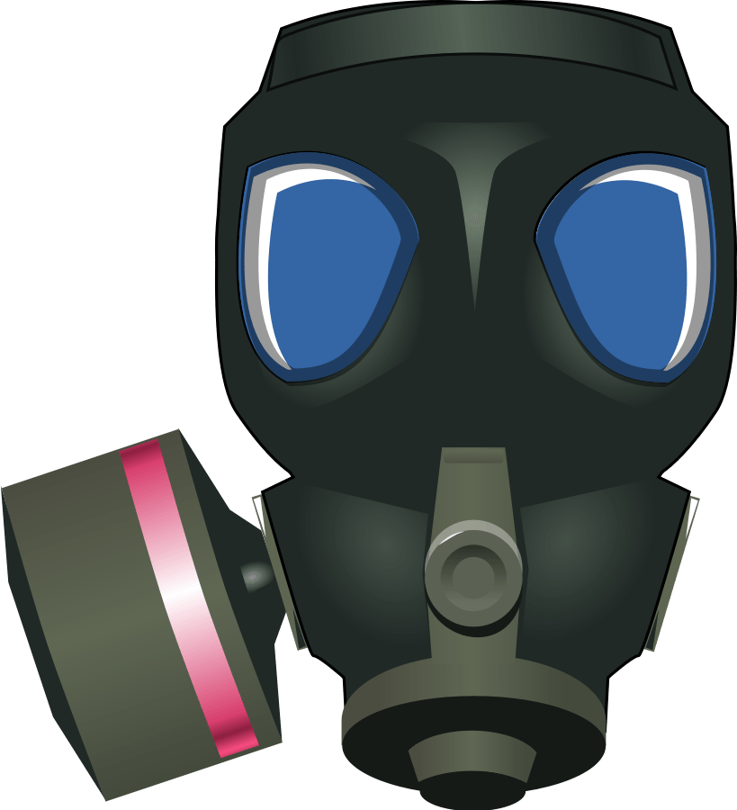 Gas Mask Clipart, Vector Clip Art Online, Royalty Free - Gas Mask Clip Art (819x900), Png Download