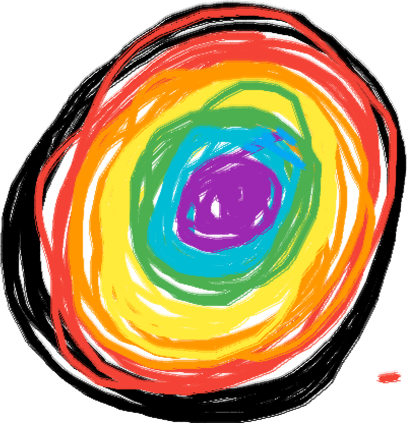 Rainbow Black Hole - Circle (1008x1392), Png Download