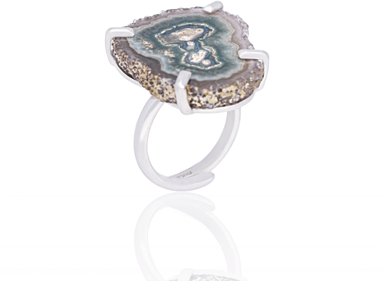 Amethyst Stalactite Sterling Silver Ring - Pre-engagement Ring (750x750), Png Download