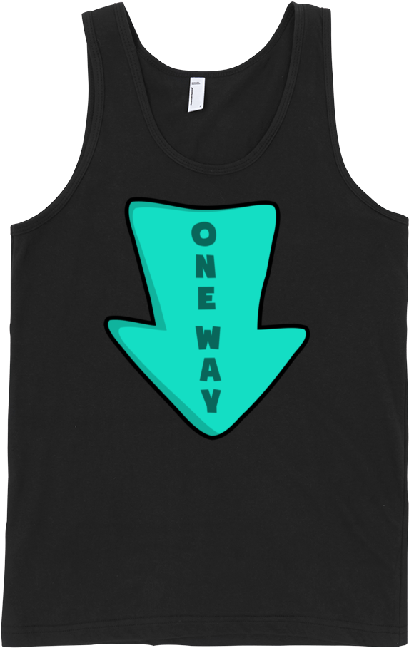 One Way Fine Jersey Tank Top Unisex By - Drinking Shirts (1000x1000), Png Download