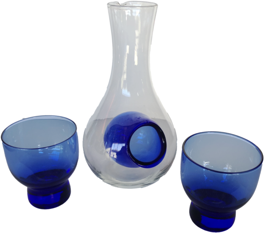 Glass Sake Carafe Set 250ml Supersake - Sake Glasses (600x552), Png Download