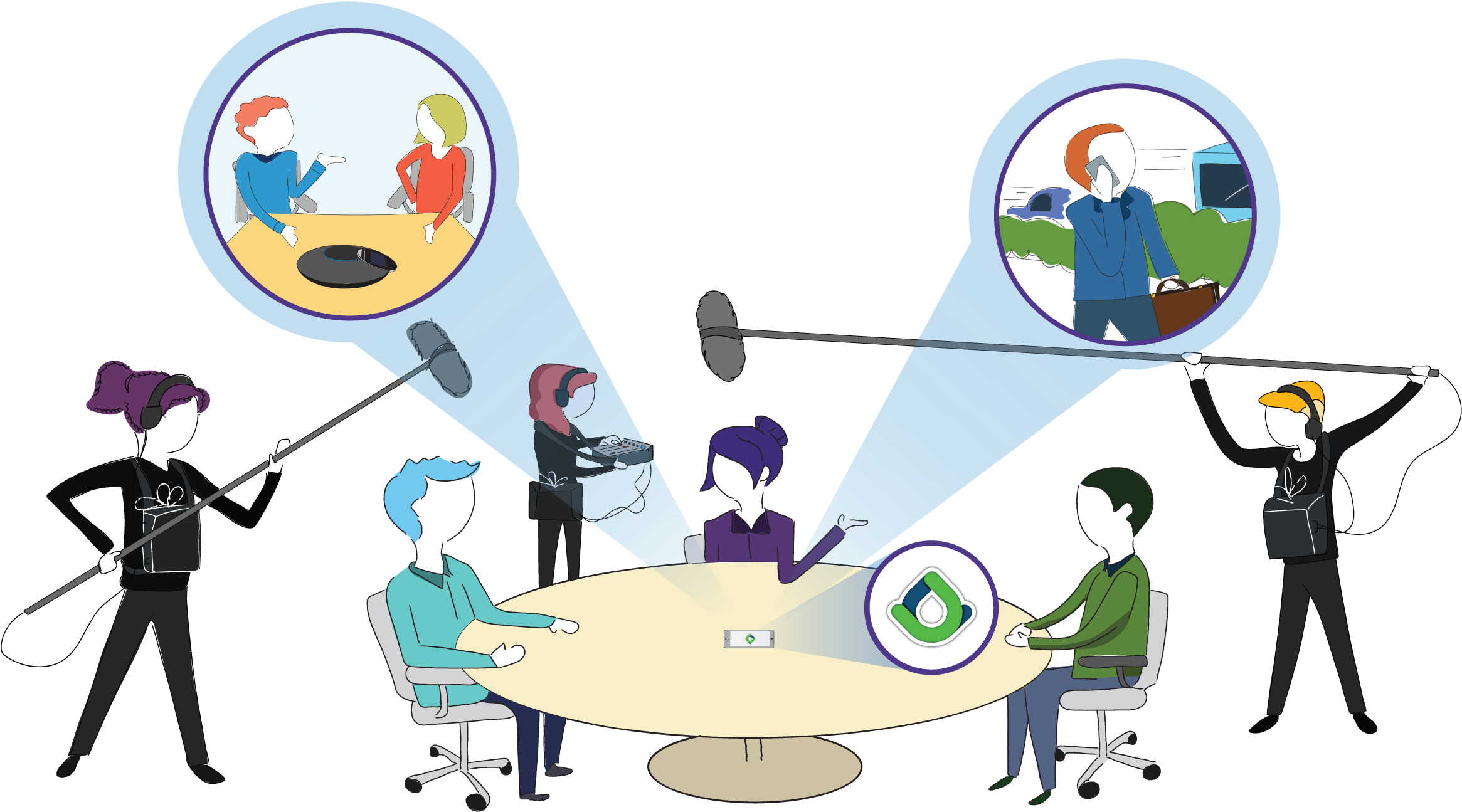 Or Call Recipient Is Also Using Deltapath Mobile Or - Cartoon (2388x1458), Png Download