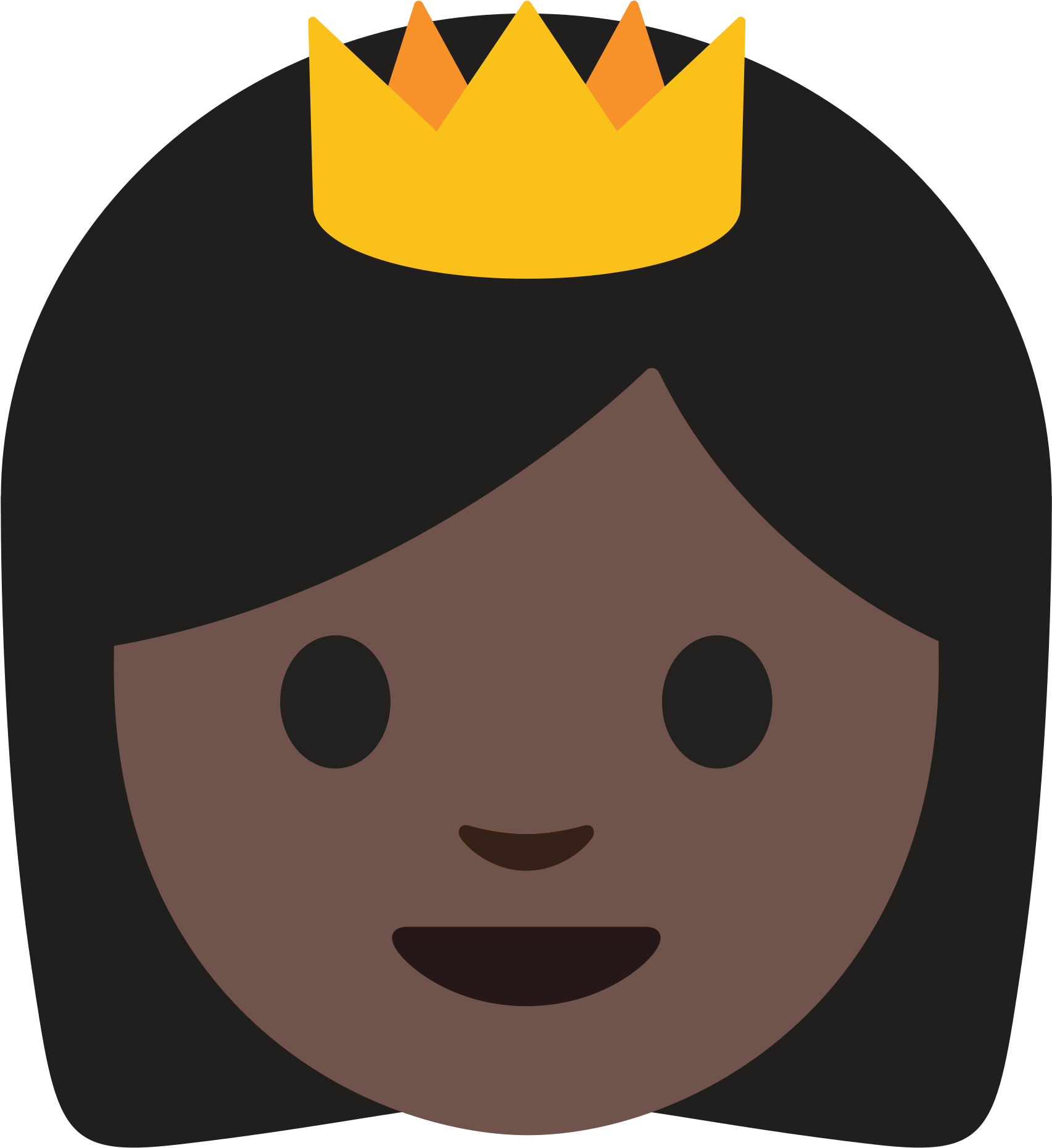 Open - Emoji Princesa Negra (2000x2000), Png Download