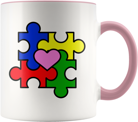 Autism Puzzle Mug, Autism Awareness Mug, Autism Puzzle - Scalable Vector Graphics (600x600), Png Download