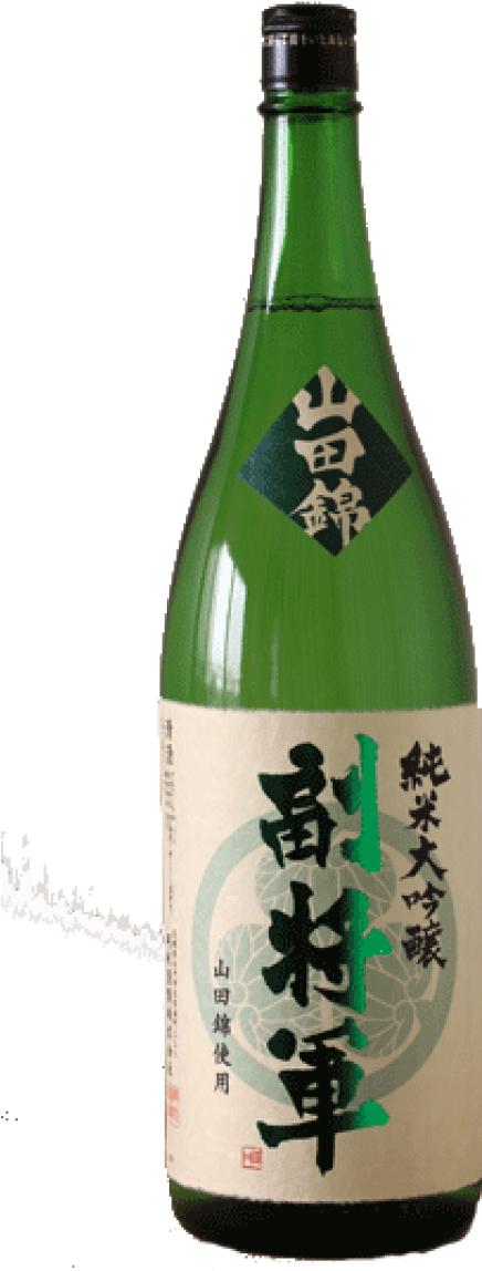 Fuku Shogun Junmai Daiginjyo Sake - Glass Bottle (600x1167), Png Download
