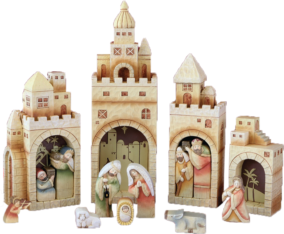 Nativity Village - Figurine (1000x1000), Png Download