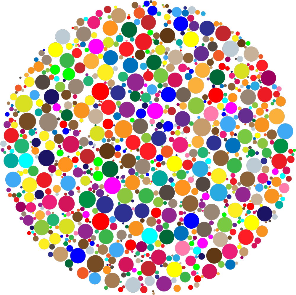 Colorful Circle Fractal - Colorful Circles (1000x996), Png Download