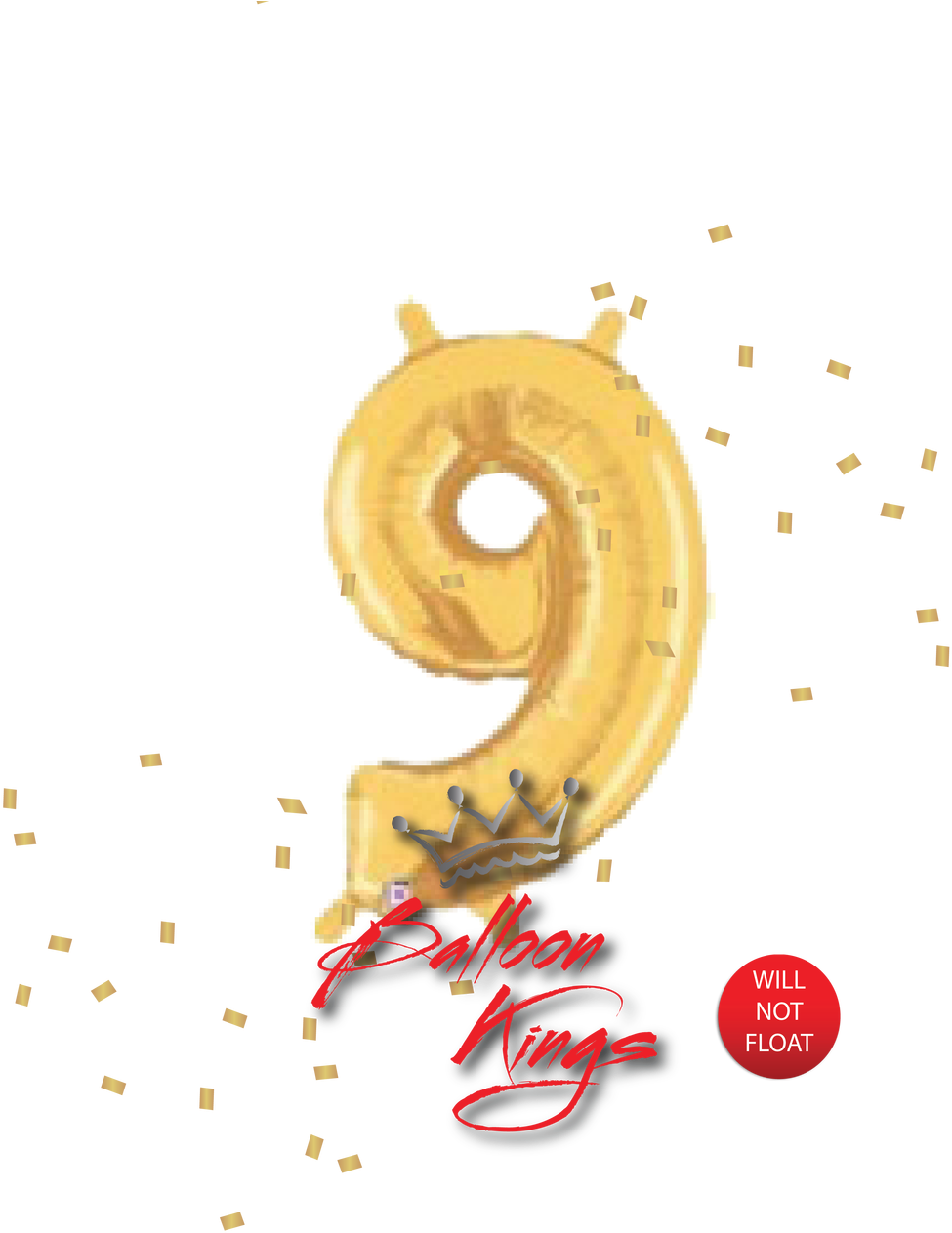 14in Gold Number 9 14in Gold Number - Illustration (1280x1280), Png Download