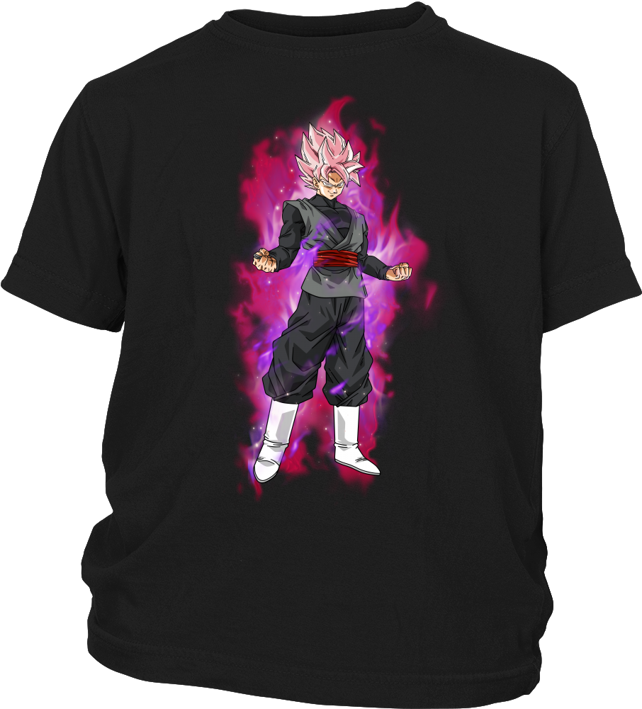 Black Goku Super Saiyan Rose T Shirt (1000x1000), Png Download