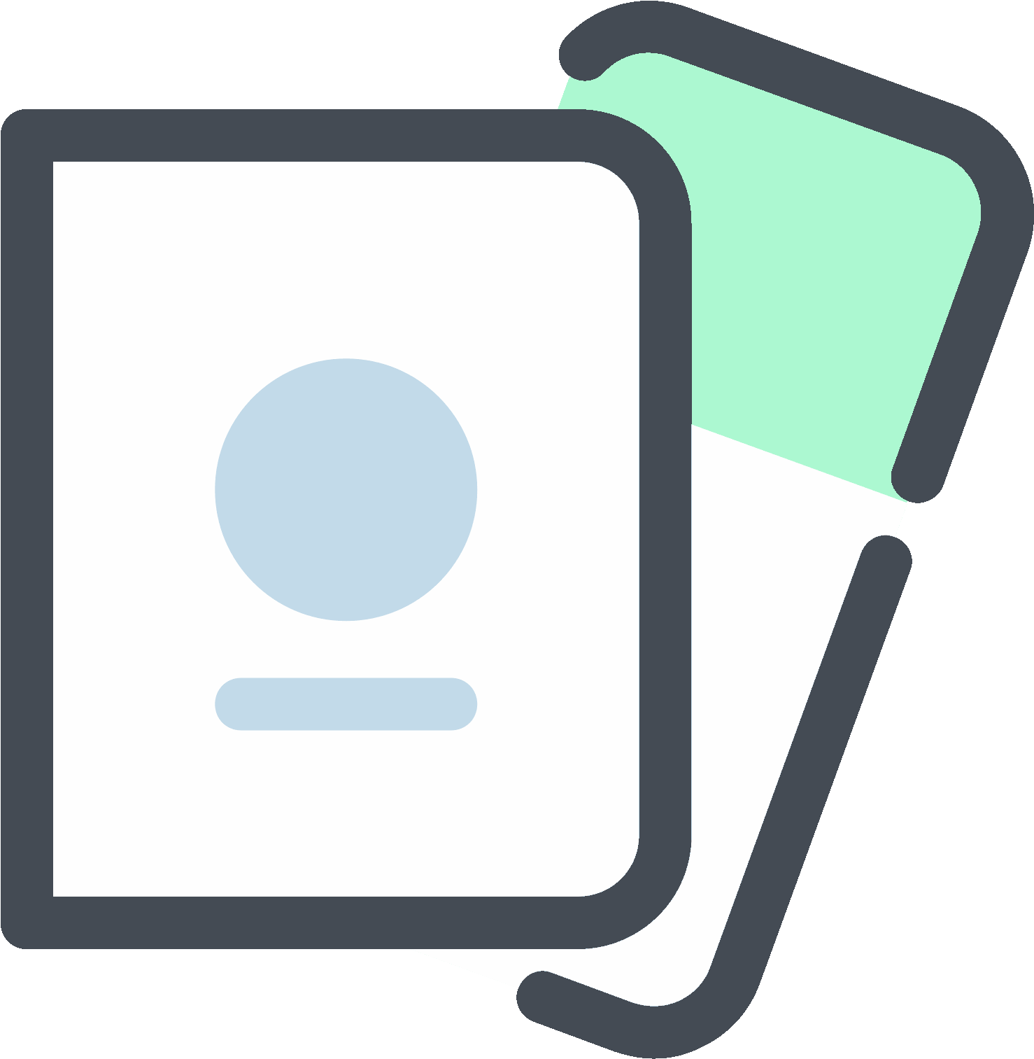 Passport And Tickets Icon (1600x1600), Png Download