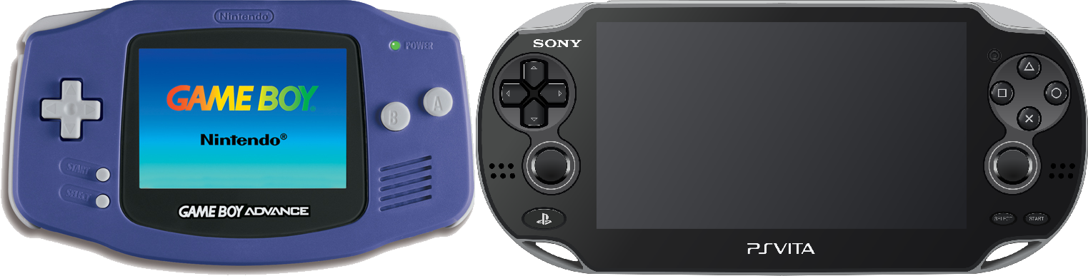 Game Boy Advance Vita Nx - Nintendo Game Boy Versions (1523x387), Png Download
