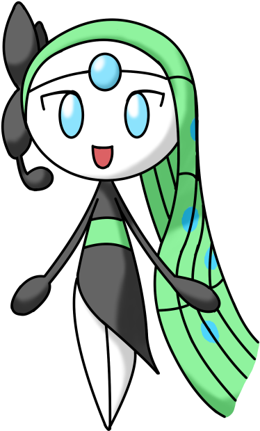 Meloetta Is Definitely One Of My Favorite Legendaries, - Cartoon (1000x1000), Png Download
