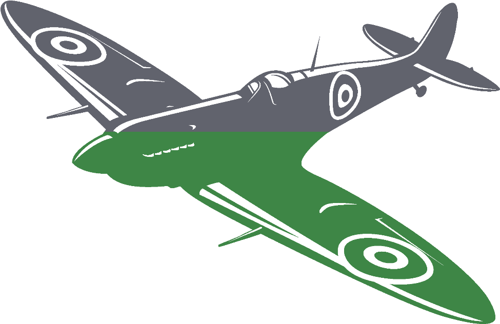 Contact - Black And White Spitfire (1000x653), Png Download