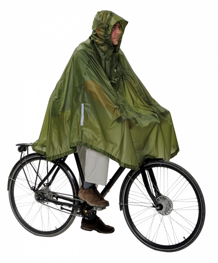 Best Travel Gear Reviews The Daypack And Bike Poncho - Bicycle Rain Poncho (834x1008), Png Download