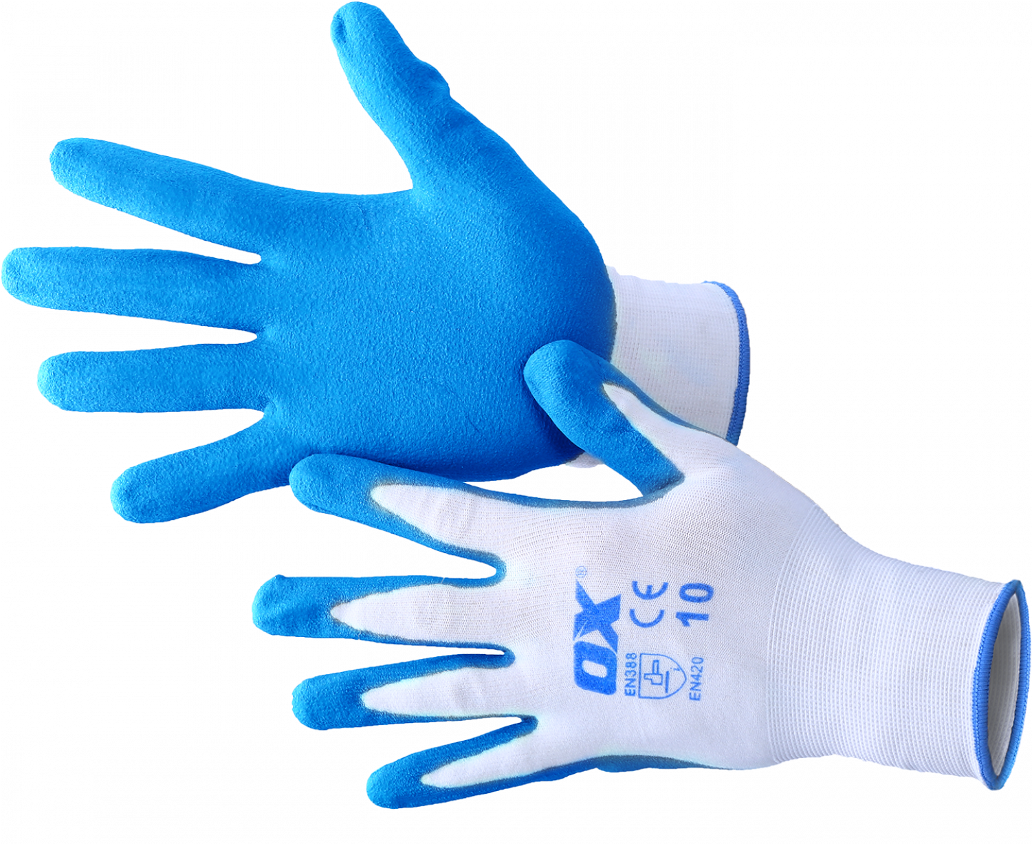 Ox Polyester Lined Nitrile Glove (1500x1500), Png Download