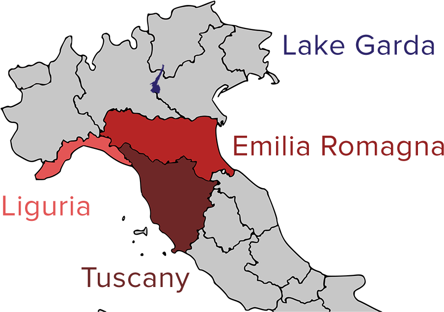 Italy Map Half - Map (1200x762), Png Download