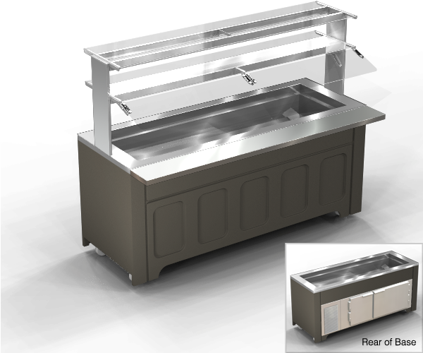 Refrigerated Base And Refrigerated Salad, Condiment - Stainless Steel Salad Bar (600x600), Png Download