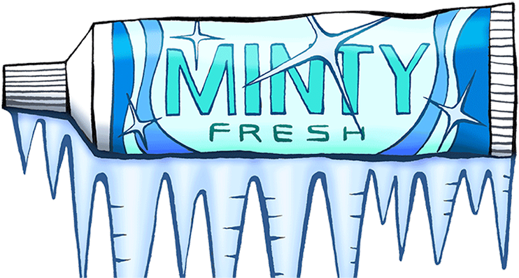 Illustration Of Minty Toothpaste - Do Mints Make Water Cooler (800x401), Png Download