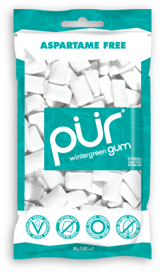 Pur Wintergreen Gum - Bag Of Pur Gum (600x600), Png Download