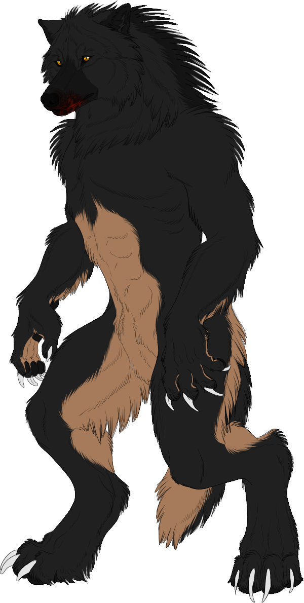 A Full Body Commission From Fenrirsulfer Of Shane Shortly - Werewolf Fenrirsulfer (600x1190), Png Download