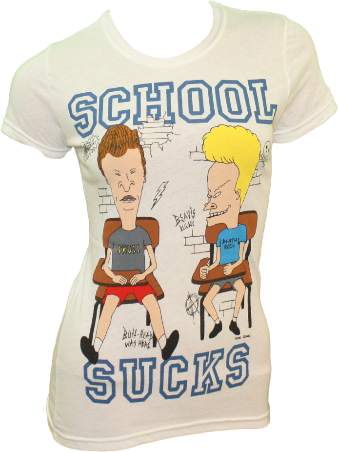 Beavis And Butthead <3 - Beavis And Butthead School Sucks (1000x1000), Png Download