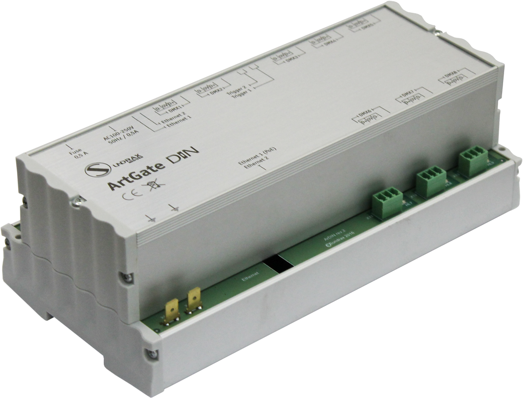 Artgate Din Bidirectional Dmx<->artnet/sacn Converter, - Dmx Ethernet Din (1052x800), Png Download