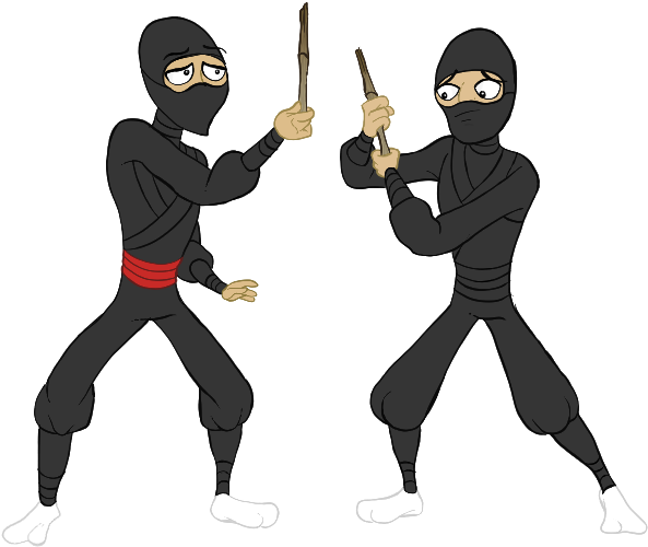Ninjas - Cartoon (640x576), Png Download