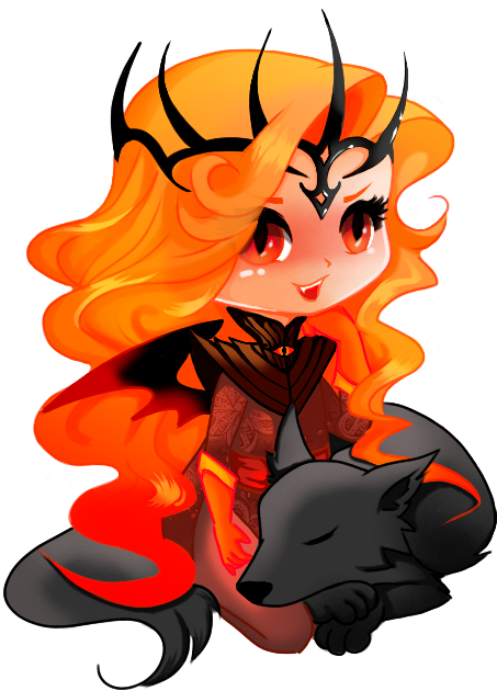 Chibi Mairon / Sauron - Sauron Chibi (487x649), Png Download