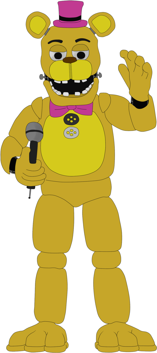 Fredbear's Family Diner Fredbear And Springbonnie (697x1504), Png Download