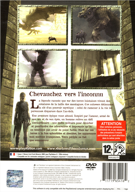 Shadow Of The Colossus Ps2 Tapa (768x768), Png Download