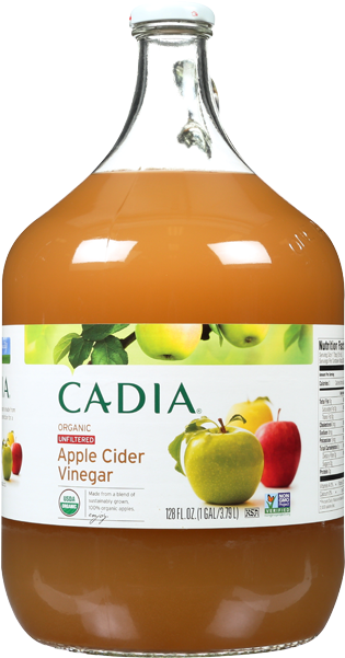 Cadia Organic Unfiltered Apple Cider Vinegar-128 Oz - Cadia (650x650), Png Download