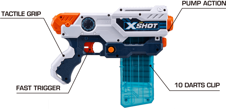 Dart Storage - X Shot Turbo Advance Blaster (892x432), Png Download