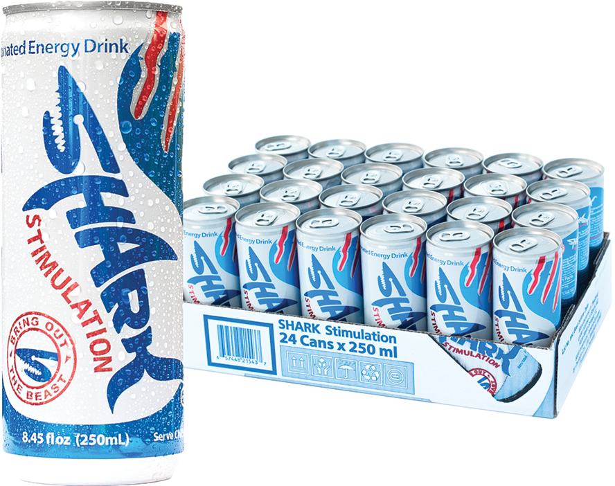 Shark Stimulation - Caffeinated Drink (1186x1330), Png Download
