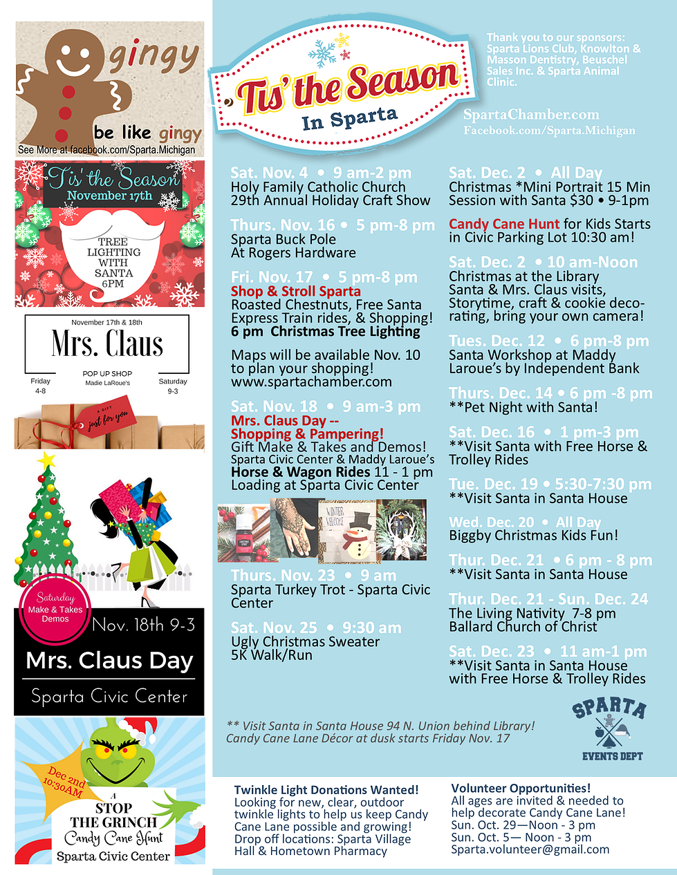 Sparta Michigan Official Site - Christmas Shopping (979x1266), Png Download