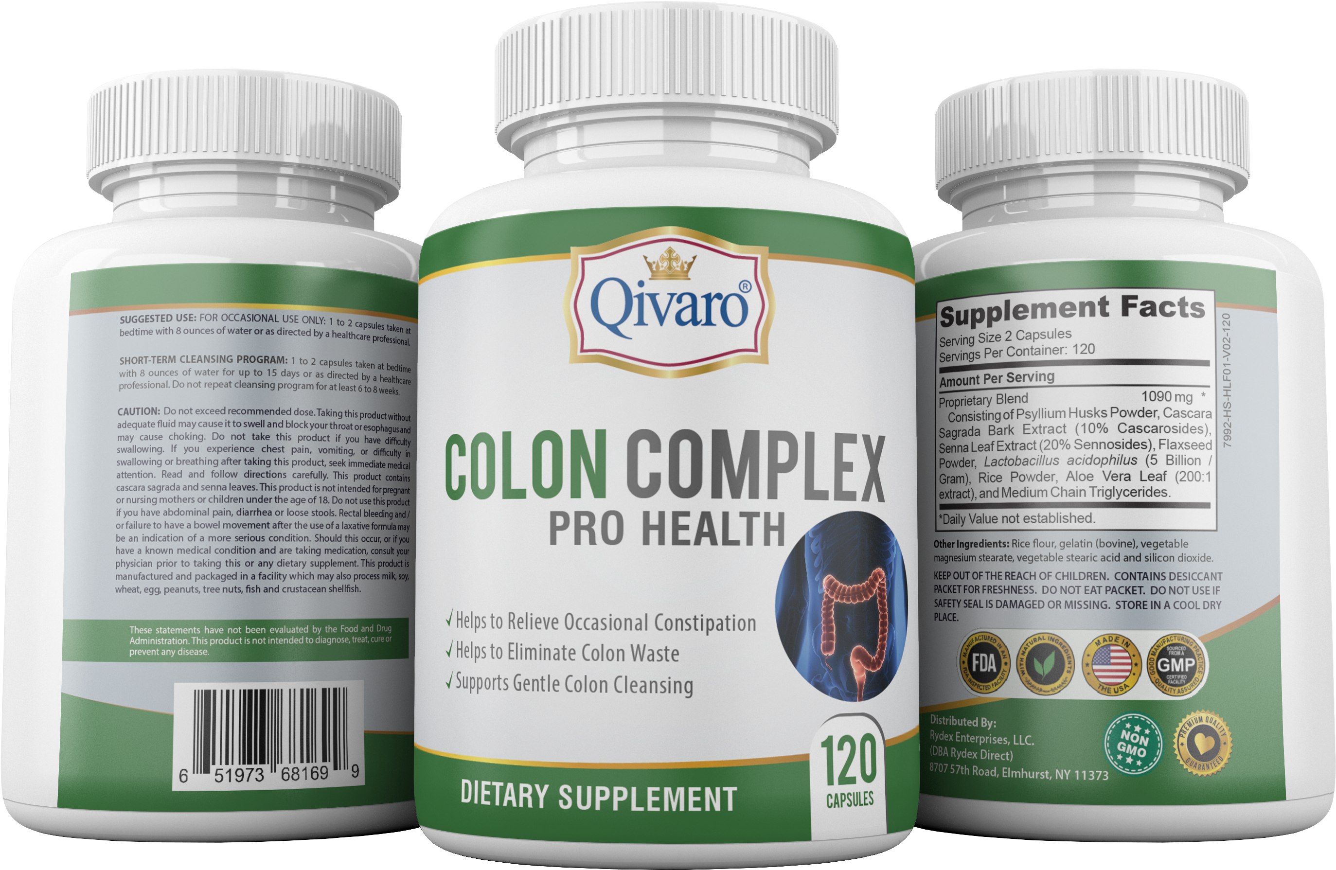 Colon - Qivaro Ultra Detox (3000x1950), Png Download