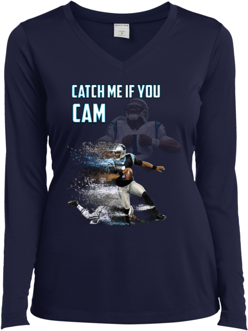 Cam Newton Panthers Custom Designed Fan Ladies Long - T-shirt (1155x1155), Png Download